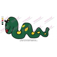 Green Girl Worm Embroidery Design